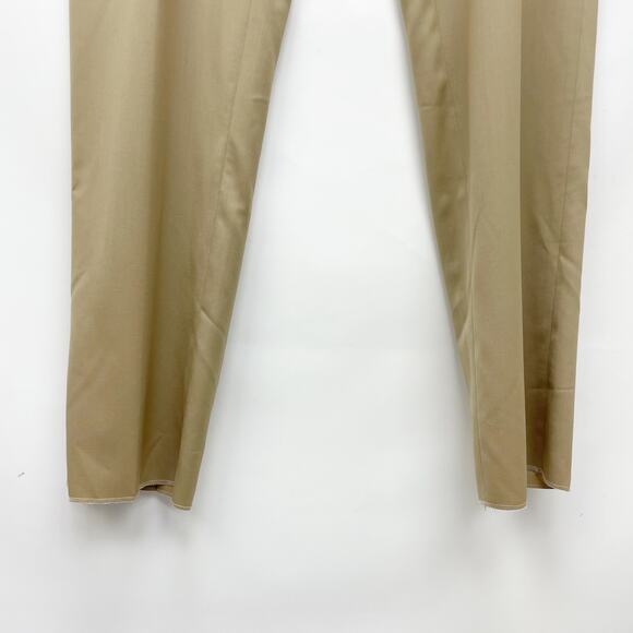 JWN Nordstrom Mens Pants 44R Tan Khaki Wool Blend Straight Leg Trouser NWT - Picture 3 of 9